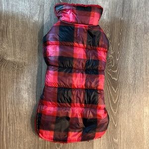 Plaid Dog Jacket Fuzzy